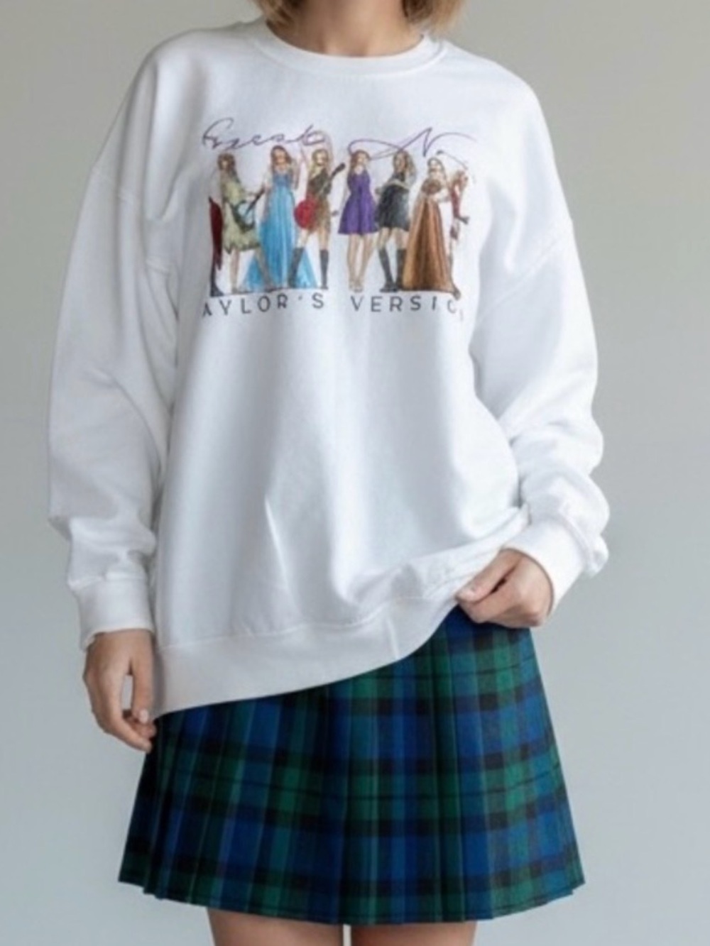 Taylor Swift Speak Now Taylor’s Version Sweatshirt XL White Crewneck Long Sleeve